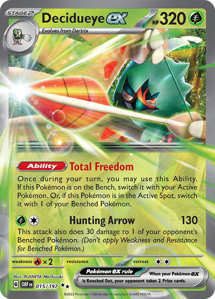 Decidueye ex 015/197 Obsidian Flames