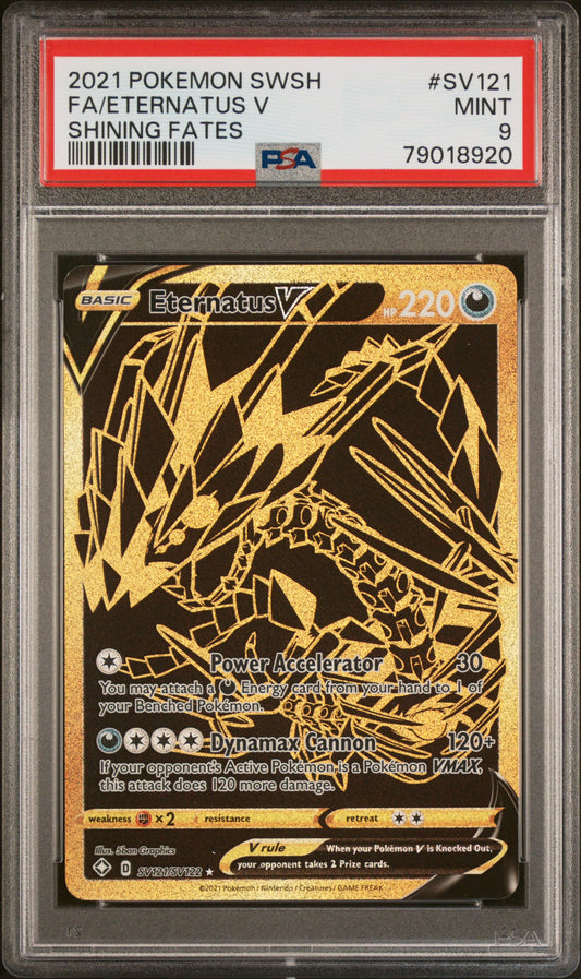 *Graded* PSA 9 2021 Full Art Etenatus V - Shining Fates