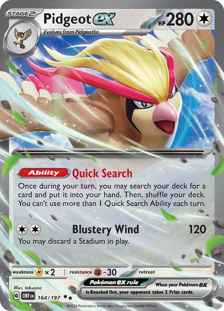 Pidgeot ex 164/197 Obsidian Flames