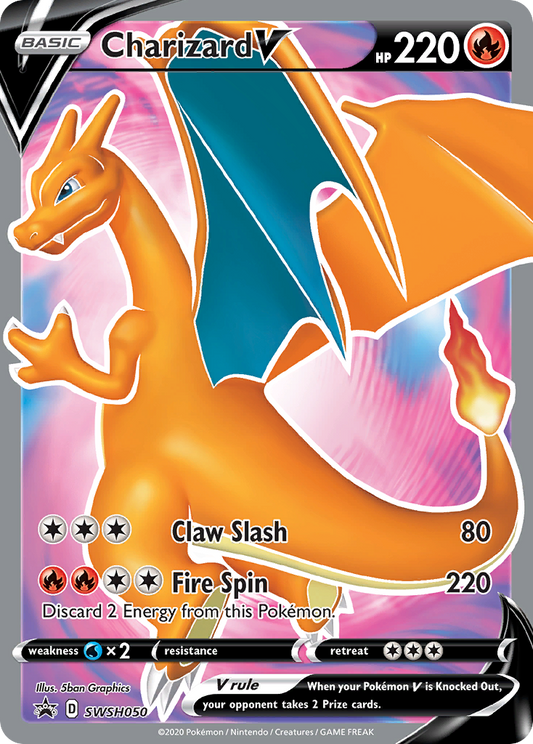 Charizard V SWSH050 BLACK STAR PROMO