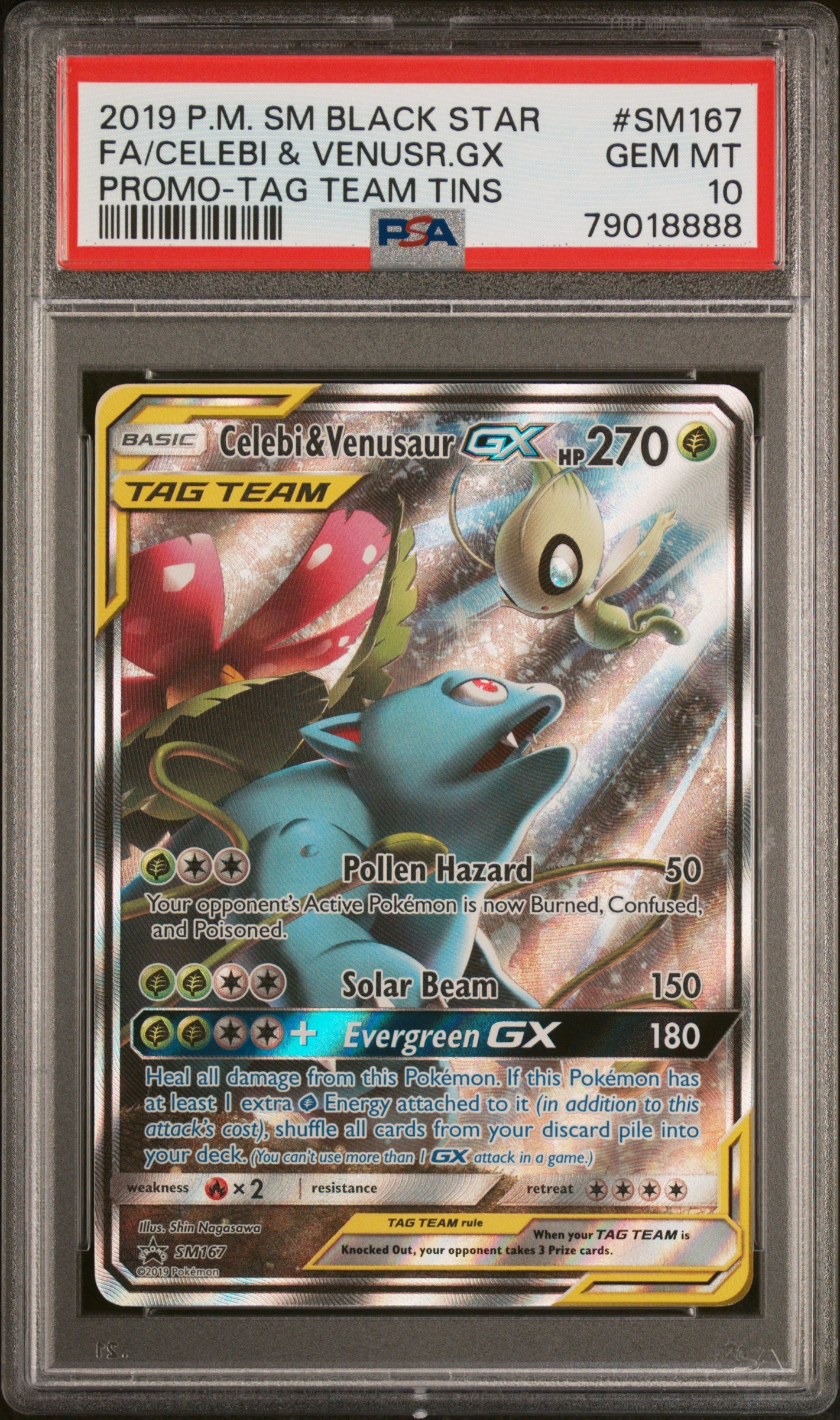 *Graded* PSA 10 2019 Celebi & Venusaur GX - Black Star Promo