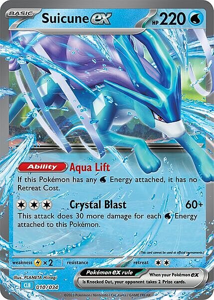 Suicune EX 010/034 Pokemon TCG Classic: Blastoise Deck